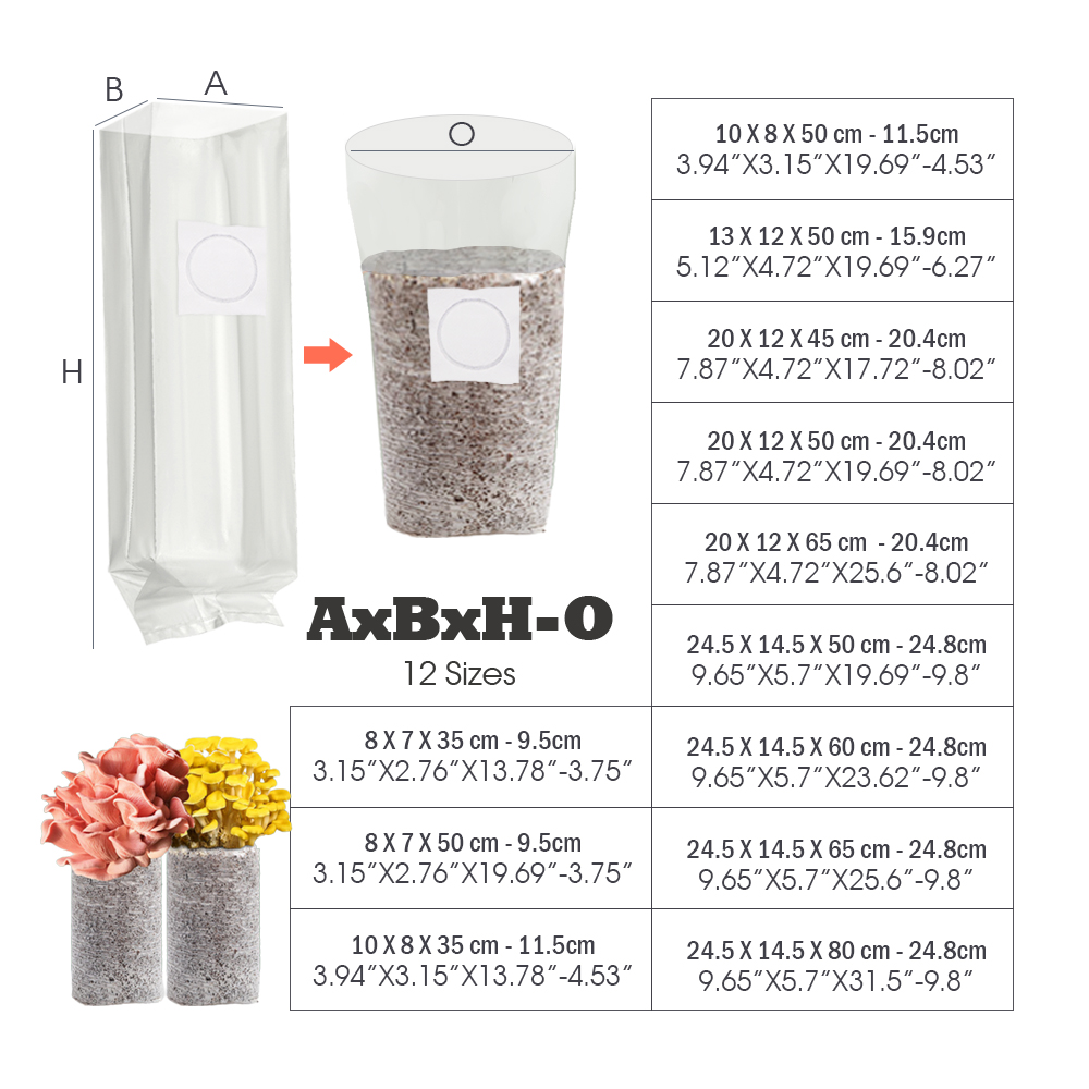 10PCS 0.08mm Thick PP Autoclav - Mushroom Spawn Bag 评论和价格