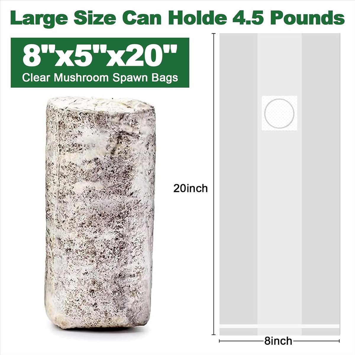 Mushroom Grow Bags,25 Pack Pol - Mushroom Spawn Bag 评论和价格