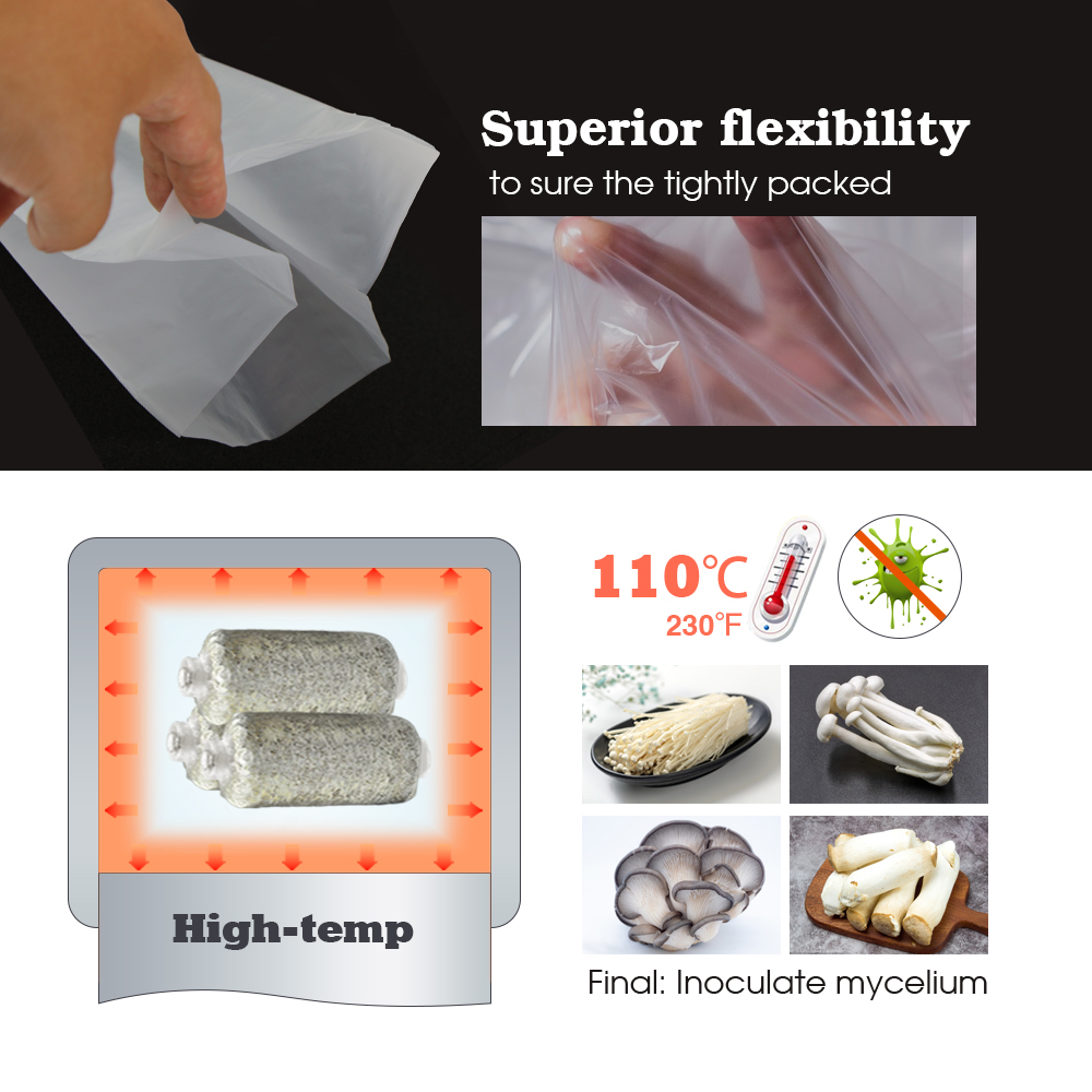 0.03mm Thick PE Mushroom Culti - Mushroom Spawn Bag 评论和价格
