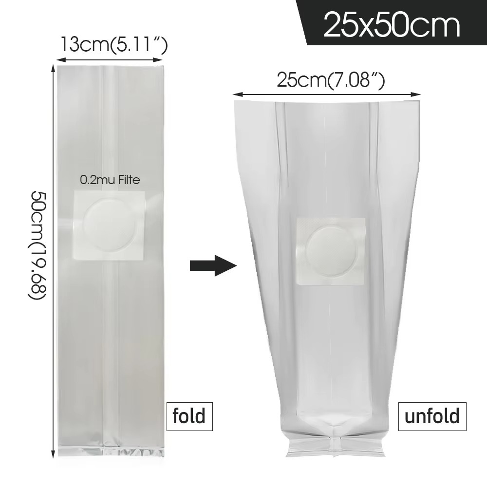 50pcs PP Mushroom Planting Bag - Mushroom Spawn Bag 评论和价格